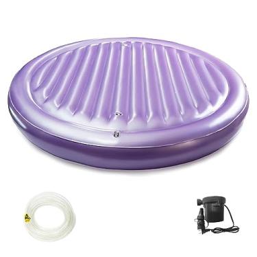 Imagem de Youaide Colchões redondos de cama de água com fluxo livre de temperatura constante, colchões de ondas completas, ajustados às curvas corporais, colchões macios para cama de água, para adultos, idosos,