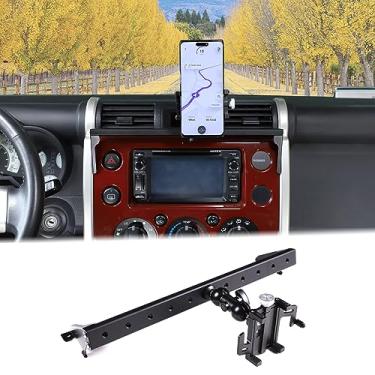 Imagem de Suporte de celular para painel de instrumentos de carro adequado para Toyot@a FJ Cruiser 2007-2021 Suporte de telefone de carro para painel de painel de rastreio Suporte de celular central para