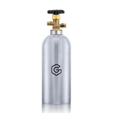 Imagem de GANCOWISE Novo tanque de CO2 de alumínio de 2,3 kg, cilindro de gás aprovado pelo DOT com válvula CGA 320 para Kegerators e distribuição de cerveja de pressão