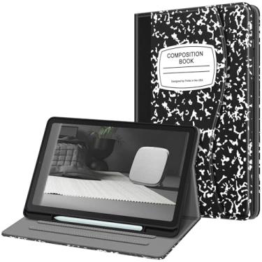 Imagem de Fintie Capa para Samsung Galaxy Tab S6 Lite 10,4 polegadas 2024/2022/2020 com suporte para caneta S, capa traseira de TPU macio de visualização em vários ângulos com bolso despertar/hibernar