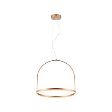 Imagem de Pendente Cage LED, 20W, Luz amarela 3000K, Cobre, 50cm, Avant