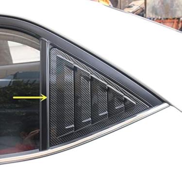 Imagem de 2X Esportivo Estilo Fibra de carbono Impressão Quarter Janela Escovas Louvers para Toyota Corolla Sedan 2013 2014 2015 2016 2017 2018