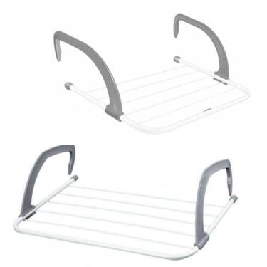 Imagem de Mini Varal Portátil Secador de Roupas Lavanderia Janelas Varanda Porta