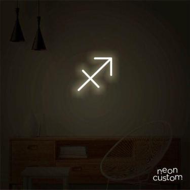 Imagem de luminaria letreiro Neon Led Signo Sagitário 50x30 luminoso decoração p