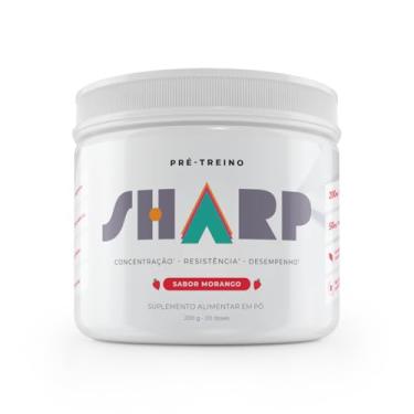 Imagem de Pré-treino SHARP 200 g - cafeína, beta-alanina, arginina, tirosina, taurina, magnésio - Montenegro Nutrition (200 g, Morango)