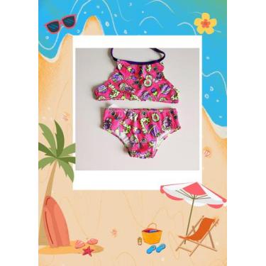 Imagem de Biquíni Infantil Menina Moda Praia Verão Estampado - Zig Zum 