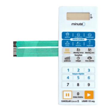 Imagem de Membrana teclado Para Microondas Midea Mm 35 Tb1 Vw 16.6 X 6.6 Cm - TN