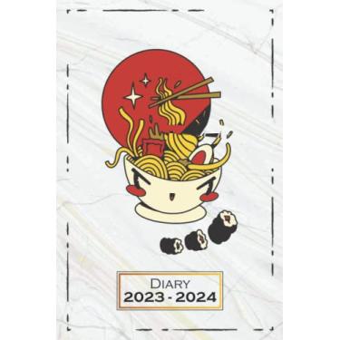 Imagem de Diary 2023-2024: Motive, Meal | A5 (6x9) | From Monday to Sunday | One Week on a Double Page | with Monthly Overview | Softcover | Fun | qb1