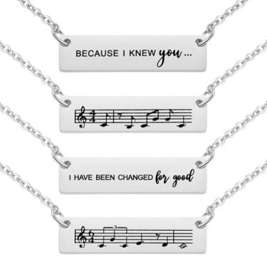 Imagem de Ralukiia Colar I Have Been Changed for Good Wicked Best Friend para 2, Wicked For Good, Wicked Friendship Jewelry, conjunto de presente BFF, Medium, Metal, Sem Pedra Preciosa