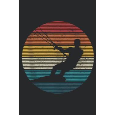 Imagem de Kitesurfing Kiteboarding Kitesurf Vintage Kite Surfer Gift Family: Lined Journal Notebook To Do Schedule, Medium 6x9 Inches, 100 Pages, Printed Cover
