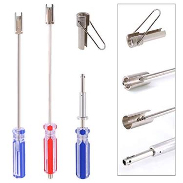 Imagem de Glarks 4 peças de 28 cm e 17,78 cm Ferramenta de extração de conector profissional BNC e F extrator de conector F chave de segurança CATV cabo de trava terminador TV ferramenta para apertar e soltar conectores F