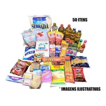 Imagem de Cesta Básica Alimento Gde Completa Total 50 Itens Doação - Higipack