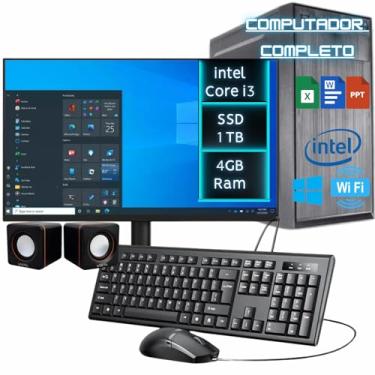 Imagem de Computador completo Home office Intel core i3, SSD 1 TB, 4 gb ram,monitor 20 polegadas,teclado e mouse, caixa de som,WIFI - DreamComputers DCP-COMPLETO028