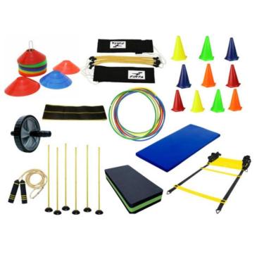 Imagem de Kit Cones Treinos Esportivo Funcional Físico Completo-Unissex