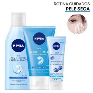 Imagem de Kit Leite De Limpeza Tônico 2 em 1 + Sabonete Equilibrio Nutritivo + E