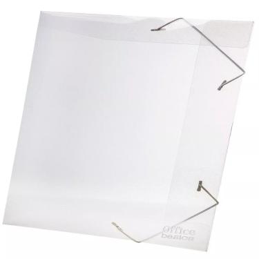 Imagem de Office Basics Pasta com Aba Elástico Transparente Ofício (A4) Polipropileno