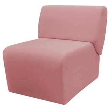 Imagem de Poltrona Decorativa Para Sala Recepção Manicure Consultório Zoe Suede (Rosê)