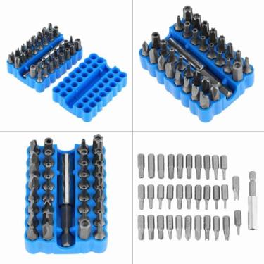 Imagem de 33pcs Multifuncional Hollow Security Precision Bits de Fenda Bits Definir Kit de Ferramentas de Reparo, Magnético para Celular, Câmera, óculos Com Estojo de Plástico para