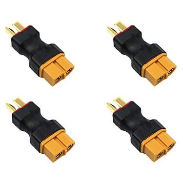 Imagem de Yiqigou Pacote com 4 conectores XT60 fêmea para conector T-Plug Deans estilo macho adaptador de conversão para carro RC avião lipo bateria ESC