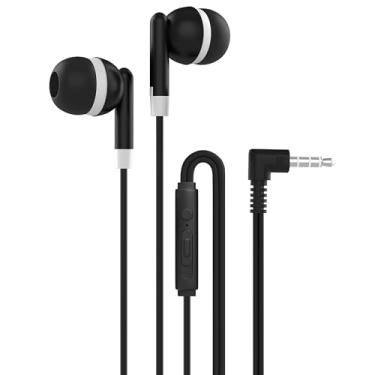Imagem de Maeline Fones de ouvido intra-auriculares com isolamento de ruído, fones de ouvido intra-auriculares com controle de volume com fio de 3,5 mm para sala de aula, biblioteca para iPhone, Android, MP3
