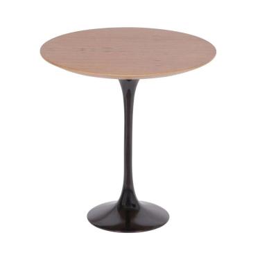 Imagem de Mesa Saarinen Lateral Freijó 42cm - Base Preta
