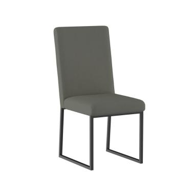 Imagem de Cadeira Para Mesa Jantar Com Base De Ferro Preto - Balaqui Cinza