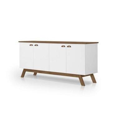 Imagem de Buffet Moderno Atlanta Branco E Madeira Tebarrot