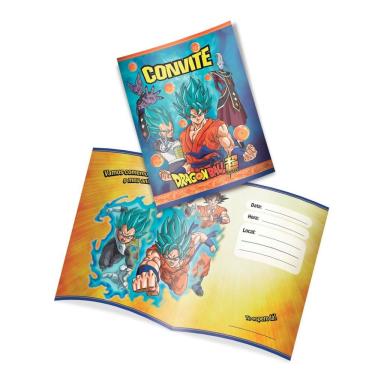 Imagem de Convite De Aniversário Dragon Ball Super - 8 Unidades