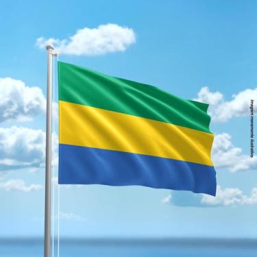 Imagem de Bandeira do Gabão 80cmx140cm Tecido Oxford 100% Poliéster - Presente-B