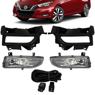 Imagem de Faróis de neblina para Nissan Versa 2020 2021 2022 faróis de neblina dianteiros com interruptor e kit de fiação