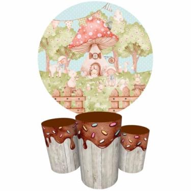 Imagem de Trio Capas Cilindro + Painel Redondo 1,50m Páscoa (K1PSC029)