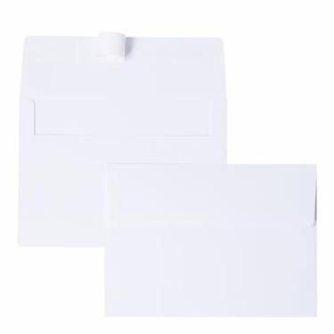 Imagem de Keketer Envelopes A7 brancos imprimíveis 12 x 17 cm, pacote com 50 selos, para cartões de 12 x 18 cm, casamentos, convites, chá de bebê 13 x 19 cm