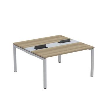 Imagem de Estação de Trabalho Mesa Plataforma Escritório Dupla para 2 Pessoas co