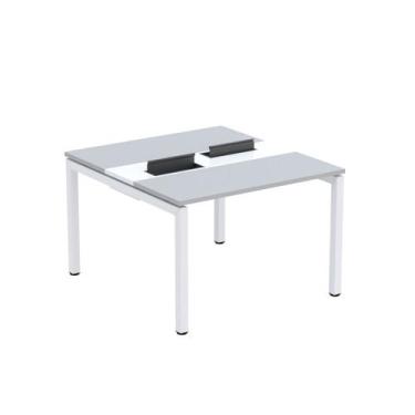 Imagem de Estação de Trabalho Mesa Plataforma Escritório Dupla para 2 Pessoas co