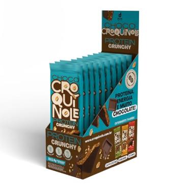 Imagem de Choco Croquinole Protein Crunchy, Biscoito Proteico de Amendoim Coberto com Chocolate, Sem Glúten, Sem Lactose, 6g Proteína, 36g