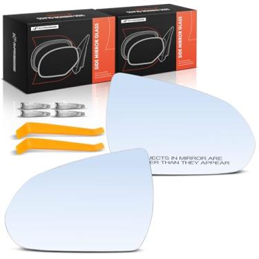 Imagem de A-Premium 2 peças de vidro espelhado aquecido do lado do motorista e do passageiro com placa de suporte compatível com Hyundai Elantra 2017 2018 2019 2020 - retrovisor lateral externo plano e convexo
