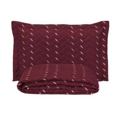 Imagem de Cobre Leito Bordado 400 Fios Heitor Solteiro 100% Poliéster - Vermelho