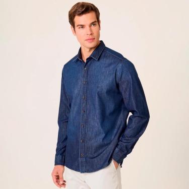 Imagem de Camisa Jeans Dudalina Slim Masculino-Masculino