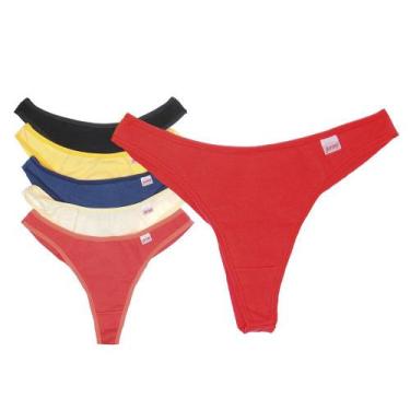 Imagem de Kit com 12 Calcinha Fio dental Sortidas Algodão/Cotton Ref 44 - Dulce 