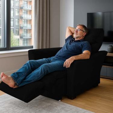 Imagem de Poltrona Retrátil e Reclinável Pra Extensão De Cílios Modelo Mariane Preto