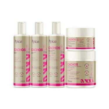 Imagem de Kit Apice Shampoo, Condicionador, Gelatina, Máscara 300g E Ativador 50