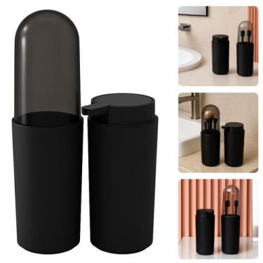 Imagem de Kit Banheiro Bancada Higiene Porta Escova Creme Dental Dispenser Sabon