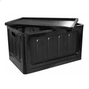 Imagem de Caixa Cesto Organizador Dobrável Empilhável c/ Tampa 75 L - Arqplast