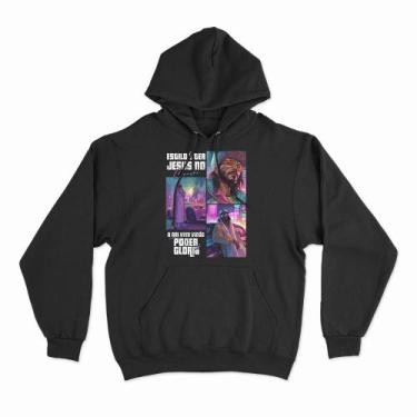 Imagem de Moletom Com Capuz Estilo É Ter Jesus - Studio Geek, 2G, Preto