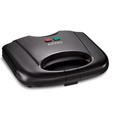 Imagem de Sanduicheira Arno Compacta Antiaderente 700W - Sacb Preto 110V
