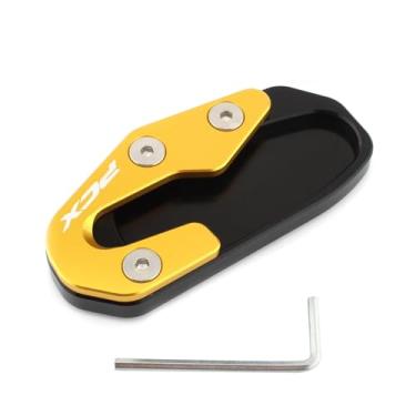 Imagem de FINMOKAL Suporte lateral de suporte de motocicleta Suporte de base de pé ampliado Placa extensora compatível com Honda PCX-160 PCX 160 2025 (dourado)