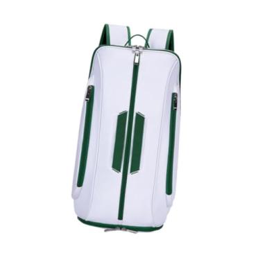 Imagem de Vaveren Mochila de Pickleball Bolsa de Tênis Proteção de Pickleball Bolsa Portátil com Compartimento para Sapatos Bolsa de Pickleball para Mulheres Homens, Branco