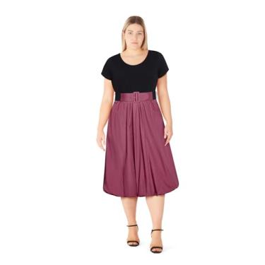 Imagem de City Chic Vestido feminino - Lux Days, Estampa rosa, 25 Plus Size