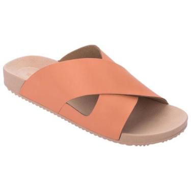 Imagem de Papete  terra e água canoa chinelo sandalia slide, Apricot, 37