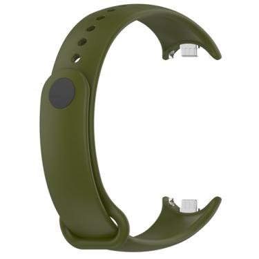 Imagem de BIK Pulseira de borracha para mi band 8 cinta nfc acessórios esporte relógio inteligente pulseira correa xiaomi miband 8 cinta pulseiras(Army Green)